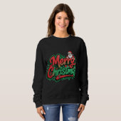 Frohe Weihnachten Feiertagsdesign Sweatshirt (Vorne ganz)