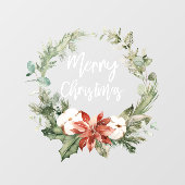 Frohe Weihnachten | Feiertagsfenster Fensteraufkleber (Blatt)