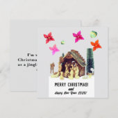 Frohe Weihnachten! Feiertagskarte (Vorne/Hinten)