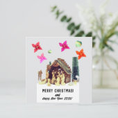 Frohe Weihnachten! Feiertagskarte (Stehend Vorderseite)