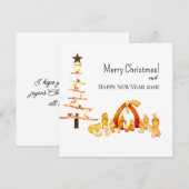 Frohe Weihnachten! Feiertagskarte (Vorne/Hinten)