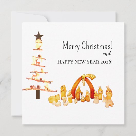 Frohe Weihnachten! Feiertagskarte (Vorderseite)