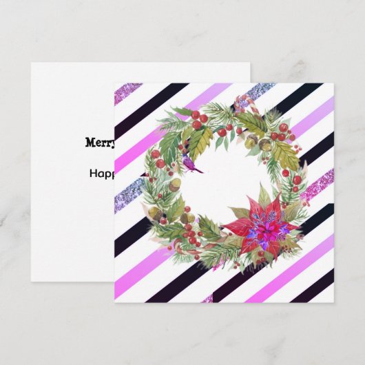 Frohe Weihnachten! Feiertagskarte (Vorne/Hinten)