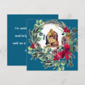 Frohe Weihnachten! Feiertagskarte (Vorne/Hinten)