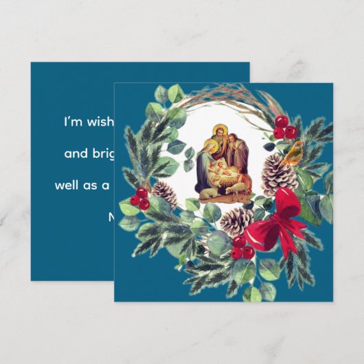 Frohe Weihnachten! Feiertagskarte (Vorne/Hinten)