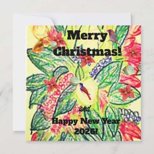 Frohe Weihnachten! Feiertagskarte (Vorderseite)