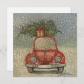 Frohe Weihnachten! Feiertagskarte (Vorne/Hinten)