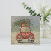 Frohe Weihnachten! Feiertagskarte (Stehend Vorderseite)