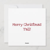 Frohe Weihnachten! Feiertagskarte (Rückseite)