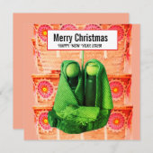 Frohe Weihnachten! Feiertagskarte (Vorne/Hinten)