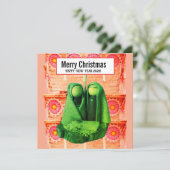 Frohe Weihnachten! Feiertagskarte (Stehend Vorderseite)