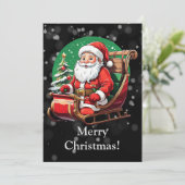 Frohe Weihnachten! Feiertagskarte (Stehend Vorderseite)