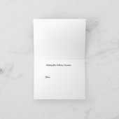 Frohe Weihnachten! Feiertagskarte (Innenseite)