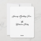 "Frohe Weihnachten" Feiertagskarte (Rückseite)