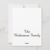 "Frohe Weihnachten" Feiertagskarte (Rückseite)