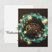 "Frohe Weihnachten" Feiertagskarte (Vorne/Hinten)