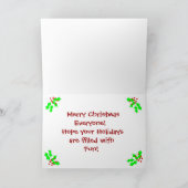 Frohe Weihnachten! Feiertagskarte (Innenseite)