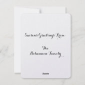 "Frohe Weihnachten" Feiertagskarte (Rückseite)