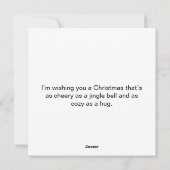 Frohe Weihnachten! Feiertagskarte (Rückseite)