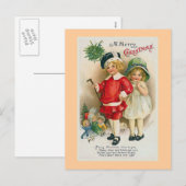 "Frohe Weihnachten" Feiertagspostkarte (Vorne/Hinten)