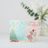 "Frohe Weihnachten" Feiertagspostkarte (Stehend Vorderseite)