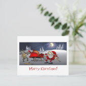 Frohe Weihnachten! Feiertagspostkarte (Stehend Vorderseite)