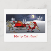 Frohe Weihnachten! Feiertagspostkarte (Vorderseite)