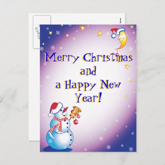 Frohe Weihnachten! Feiertagspostkarte (Vorne/Hinten)