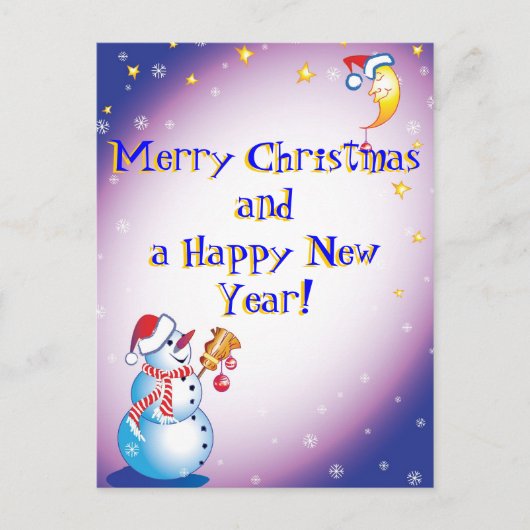 Frohe Weihnachten! Feiertagspostkarte (Vorderseite)