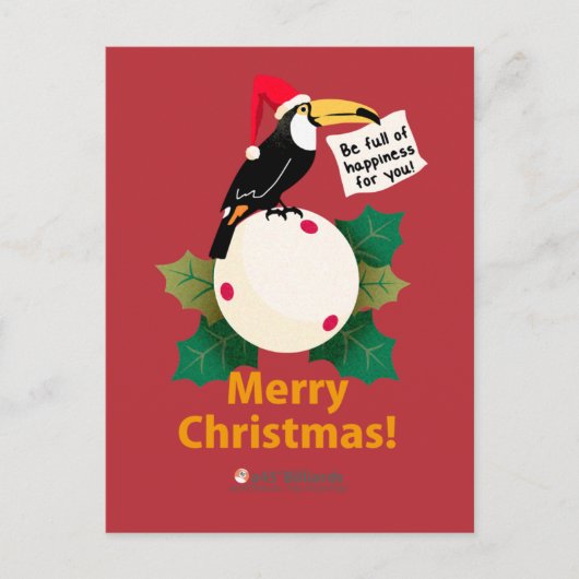 Frohe Weihnachten! Feiertagspostkarte (Vorderseite)