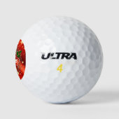 Frohe Weihnachten, Feiertagsrotes Design Golfball (Logo)