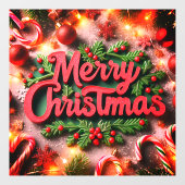 Frohe Weihnachten Fensteraufkleber (Blatt)