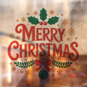 Frohe Weihnachten Fensteraufkleber