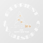 Frohe Weihnachten Fensteraufkleber (Blatt)