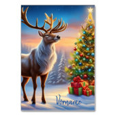 Frohe Weihnachten Fensteraufkleber Tischnummer (Vorderseite)