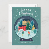 Frohe Weihnachten | Ferien Skater Schneeglobe (Vorne/Hinten)