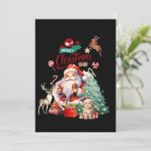 Frohe Weihnachten Festival 2024 Santa Einladung (Stehend Vorderseite)