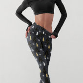 Frohe Weihnachten Festliche Bäume Schneeflocken Mu Capri Leggings