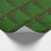 Frohe Weihnachten, festliche grün und weiß Geschenkpapier (Ecke)