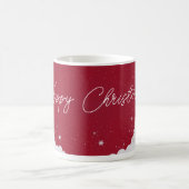 Frohe Weihnachten – Festliche Ruby-Rot-Tasse Kaffeetasse (Mittel)