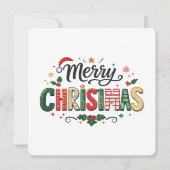 Frohe Weihnachten Festliche Typografie-Design (Vorderseite)