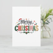 Frohe Weihnachten Festliche Typografie-Design (Stehend Vorderseite)