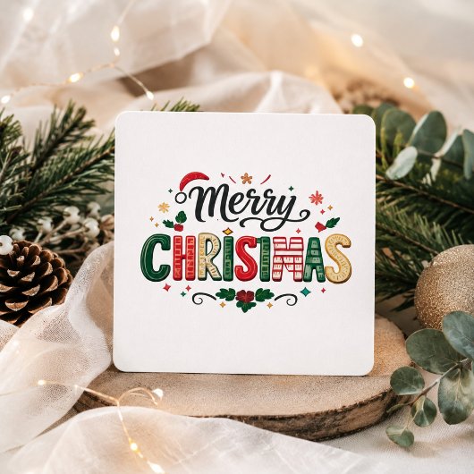 Frohe Weihnachten Festliche Typografie-Design