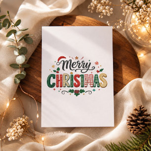 Frohe Weihnachten Festliche Typografie-Design