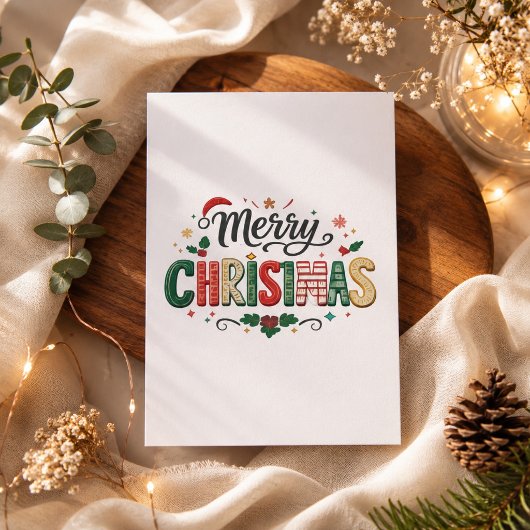 Frohe Weihnachten Festliche Typografie-Design