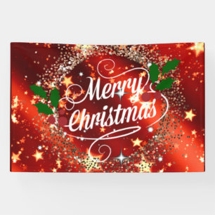 Frohe Weihnachten, festliche und verzierte, Banner