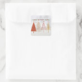 Frohe Weihnachten, festliche Urlaubsplanung, Quadratischer Aufkleber (Tasche)