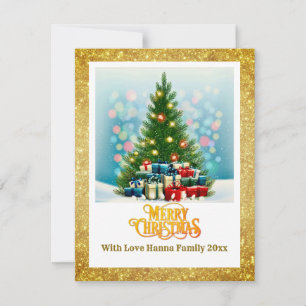 Frohe Weihnachten Festlicher Baum & Geschenke Fe