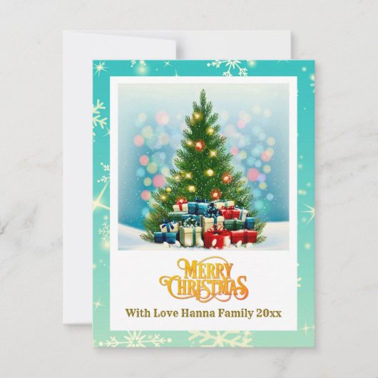 Frohe Weihnachten | Festlicher Baum & Geschenke Fe (Vorderseite)
