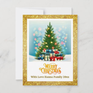 Frohe Weihnachten   Festlicher Baum & Geschenke Fe